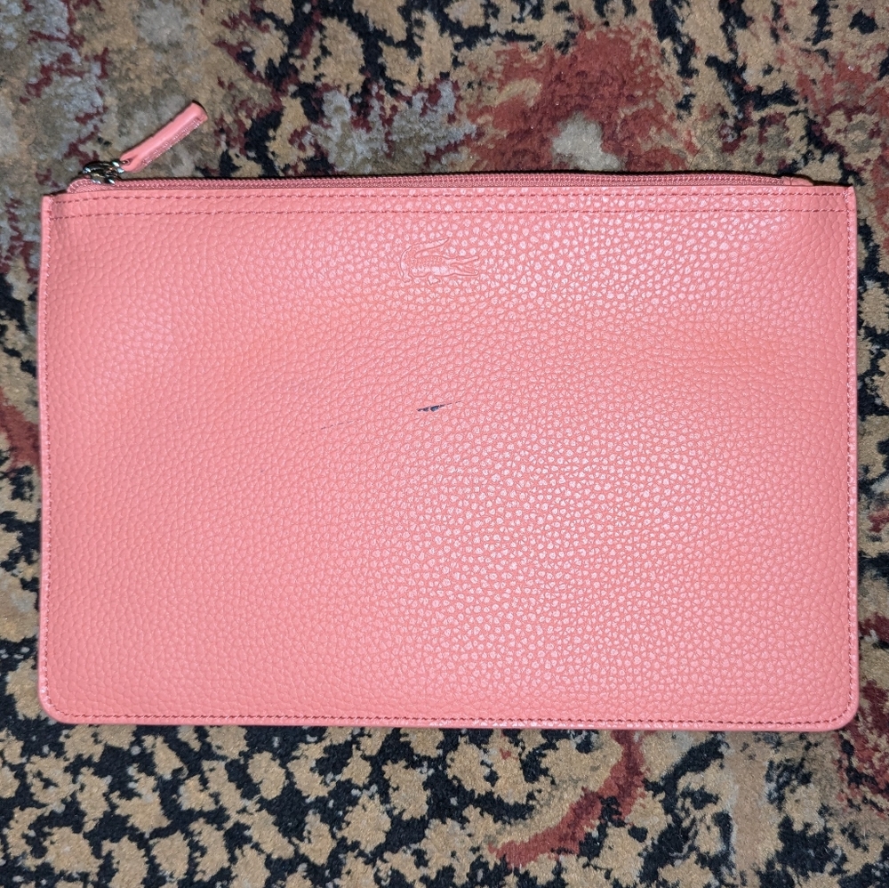 Lacoste Anna Reversible Coral Tote & Pouch - Picture 5 of 6